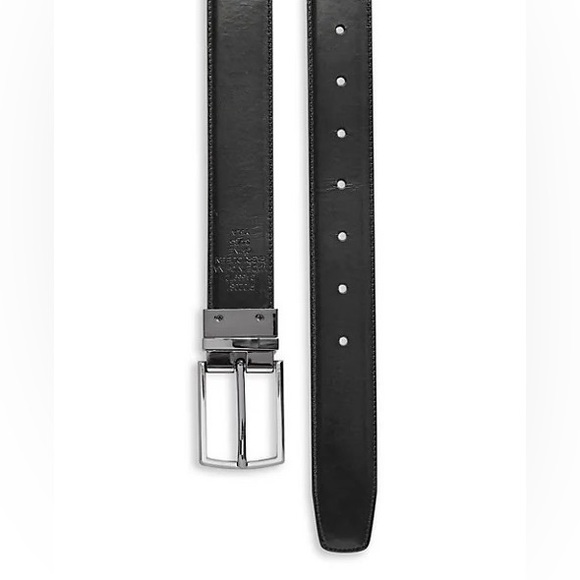 Tiled Reversible Leather Belt - 34 - Picture 3 of 7